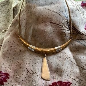 Two Tone Pendant Necklace